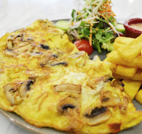 mantar kaşar omlet